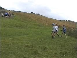 Walking to Cawfields Milescatle 42 on Hadrian's Wall near Haltwhistle, 31.8 miles from Langdon Beck